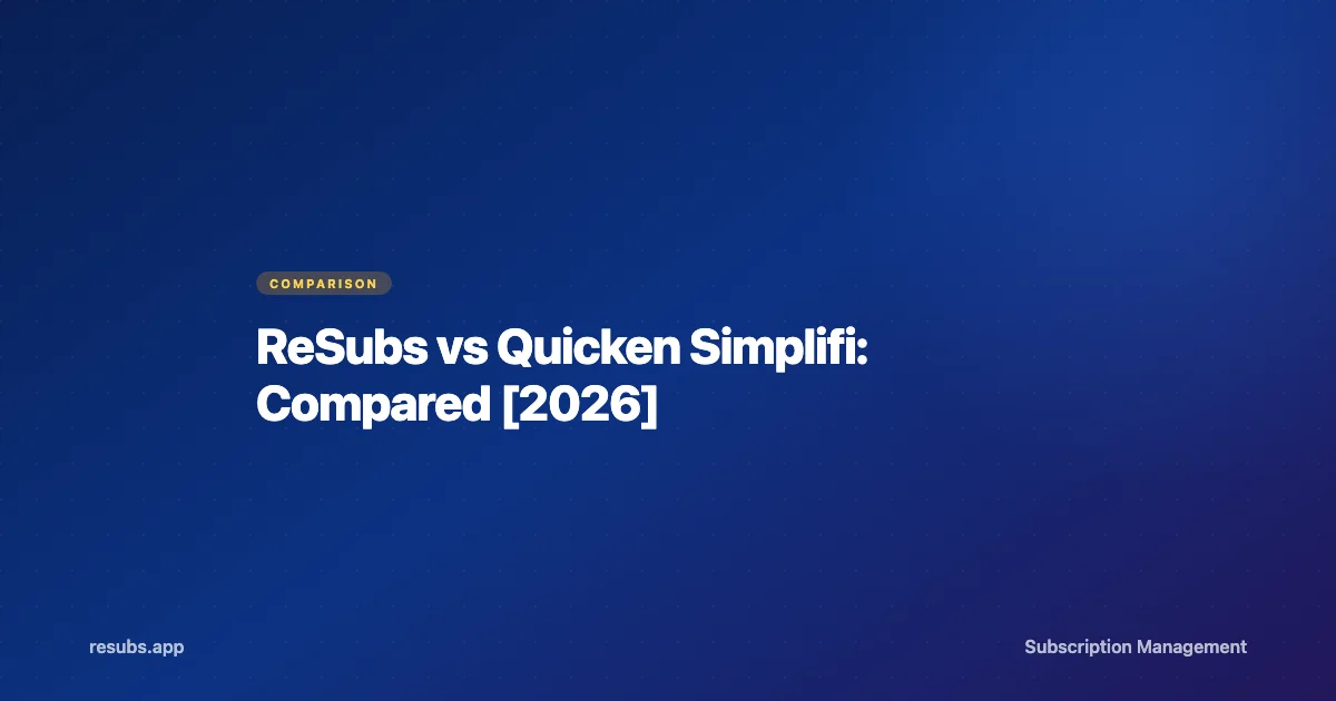 Quicken Simplifi Subscription