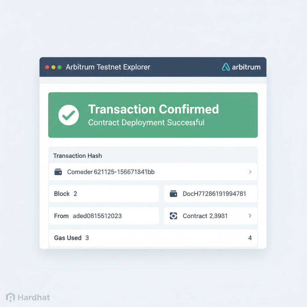 deploying smart contract to Arbitrum testnet via hardhat terminal